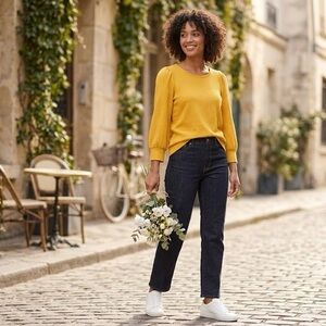 Talbots Straight-Leg Jeans in Dark Indigo